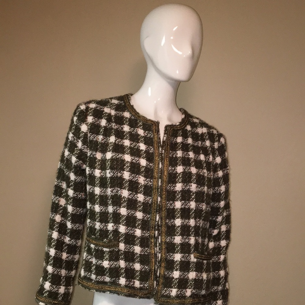 Vintage Unmarked Tweed Cropped Blazer